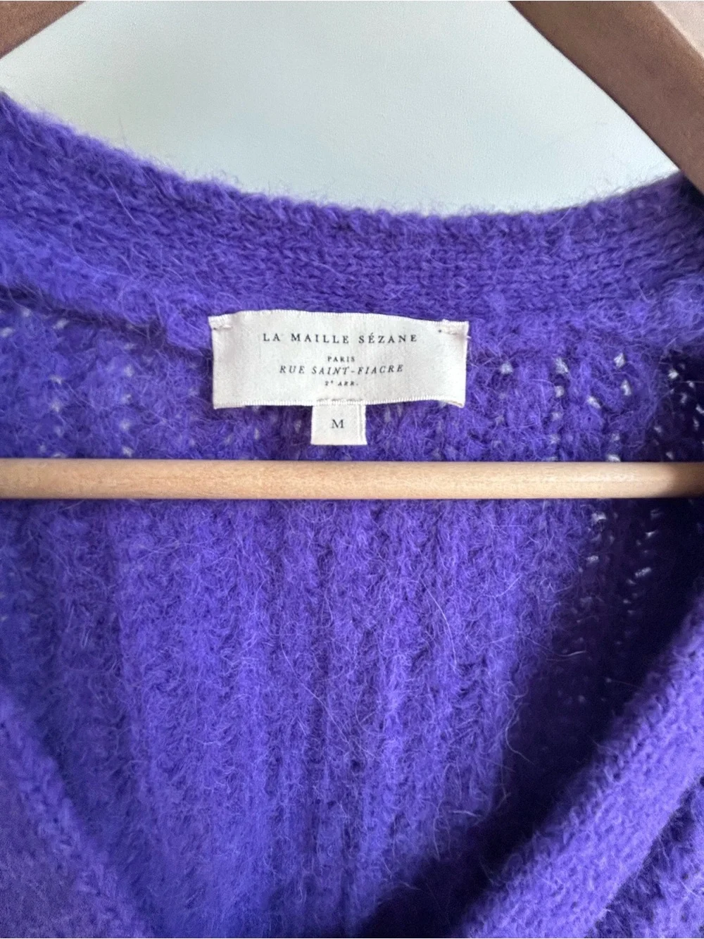 NWOT 🇫🇷 Sézane Basile Cardigan Sweater Purple